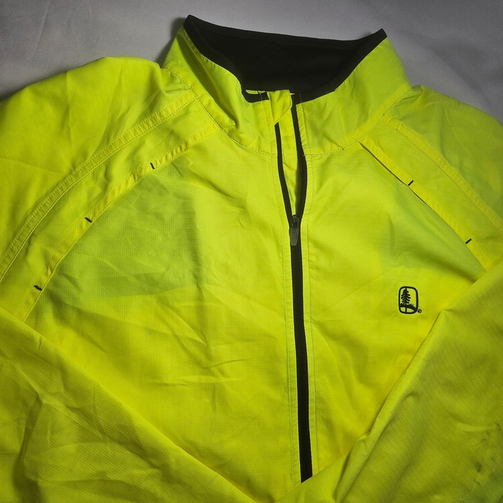 OGIO Endurance Mens 3XL Neon Yellow Full Zip Windbreaker Jacket High Vis Reflect